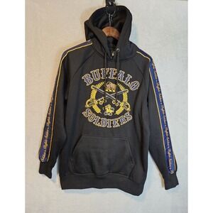 Big Boy Headgear Buffalo Soldiers Medium Pullover Hoodie Embroidered EUC